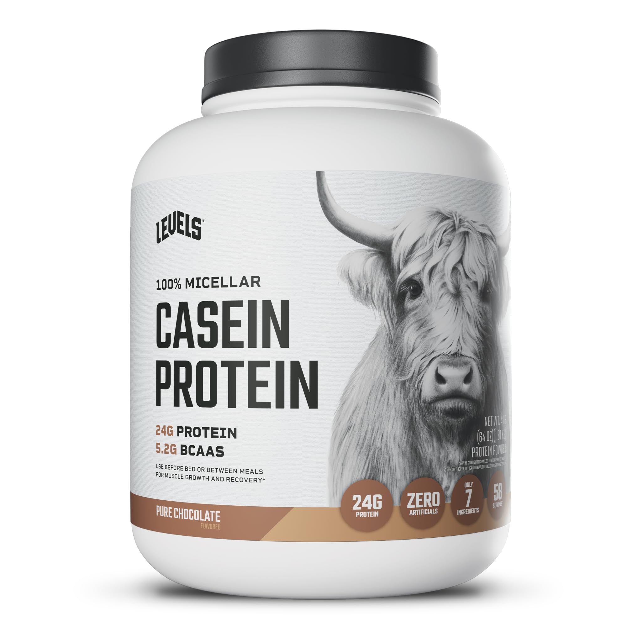Levels Nutrition envase frontal chocolate 4LB mostrando marca y beneficios