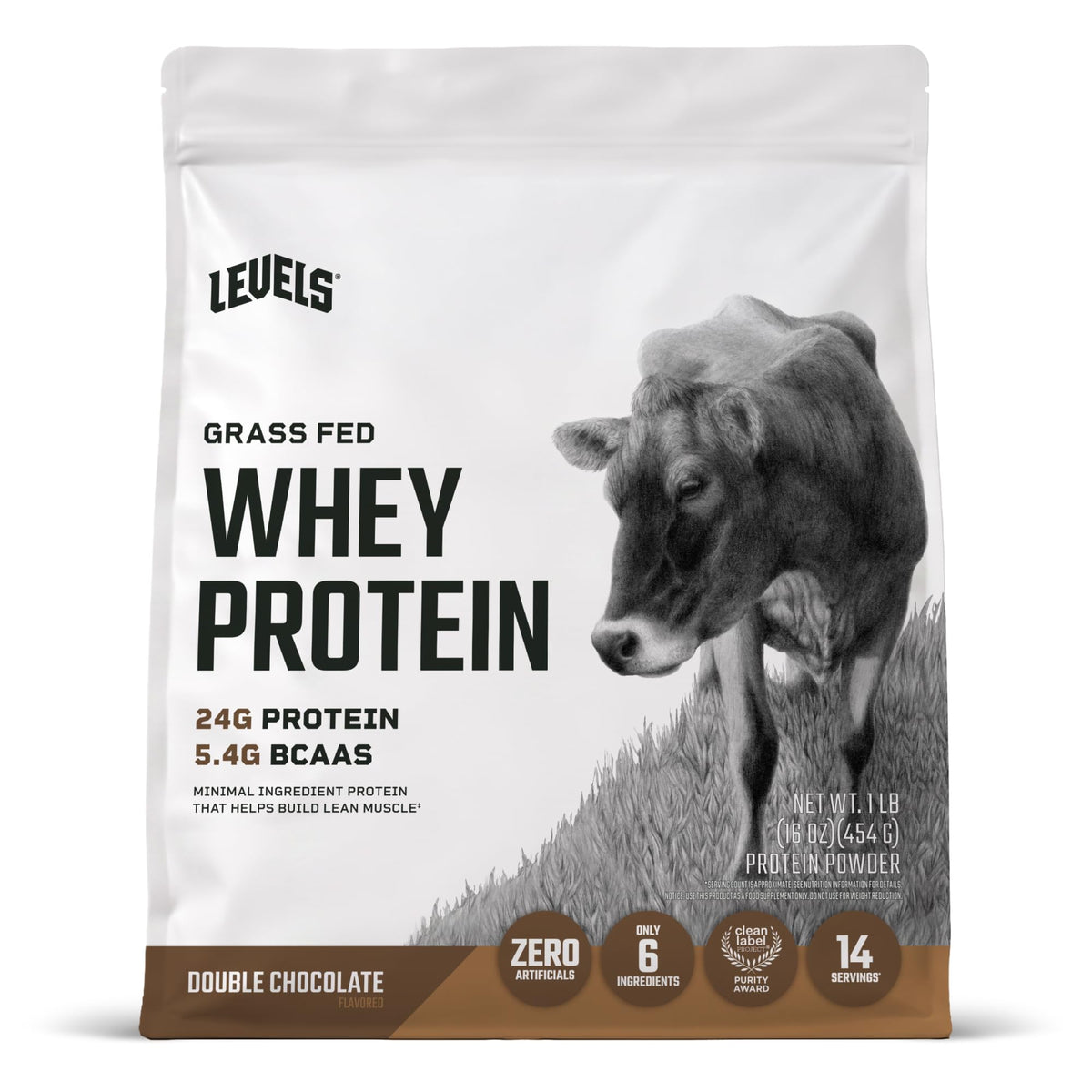 Levels Nutrition envase frontal Double Chocolate muestra la marca y beneficios
