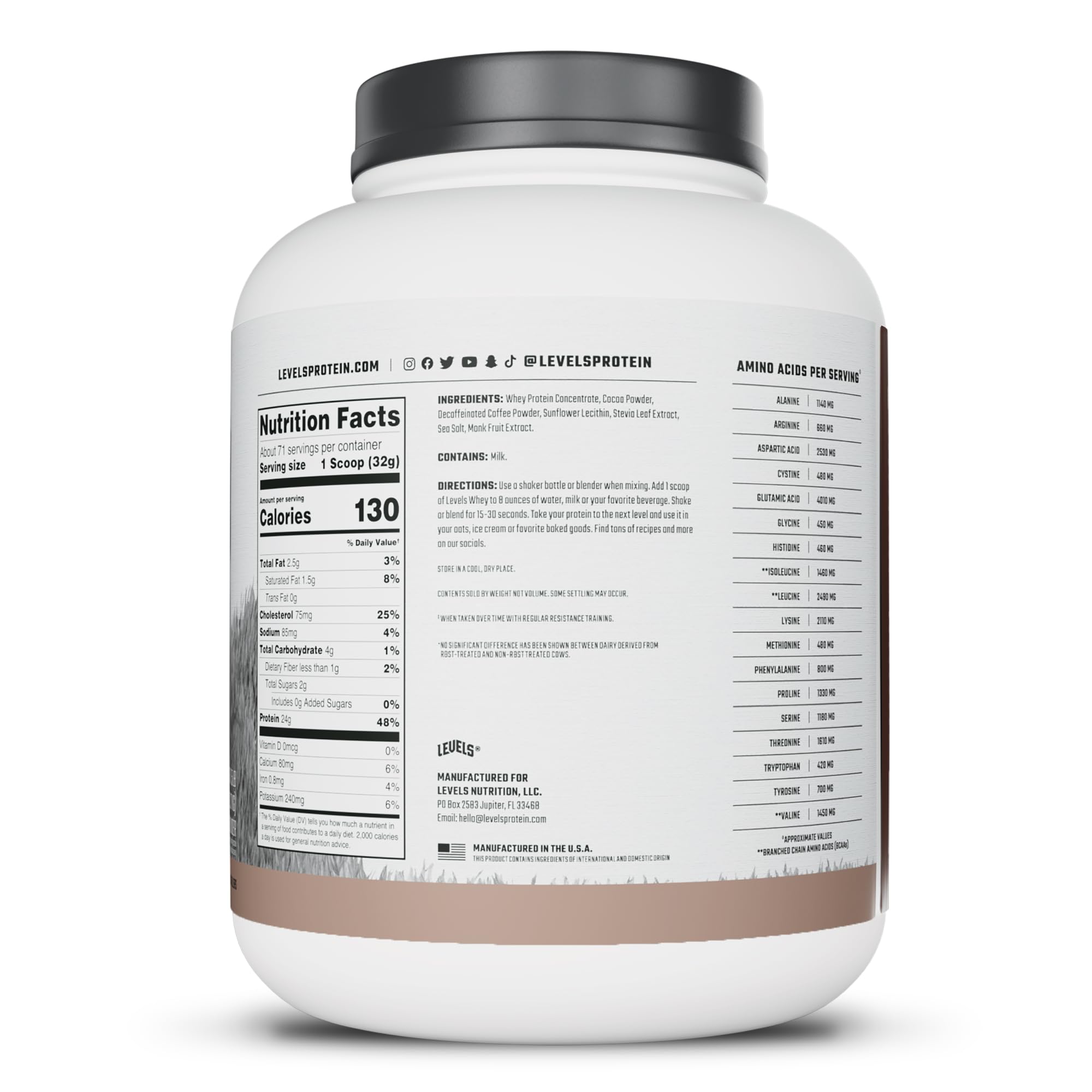 Levels Whey en una cocina moderna como opción diaria saludable
