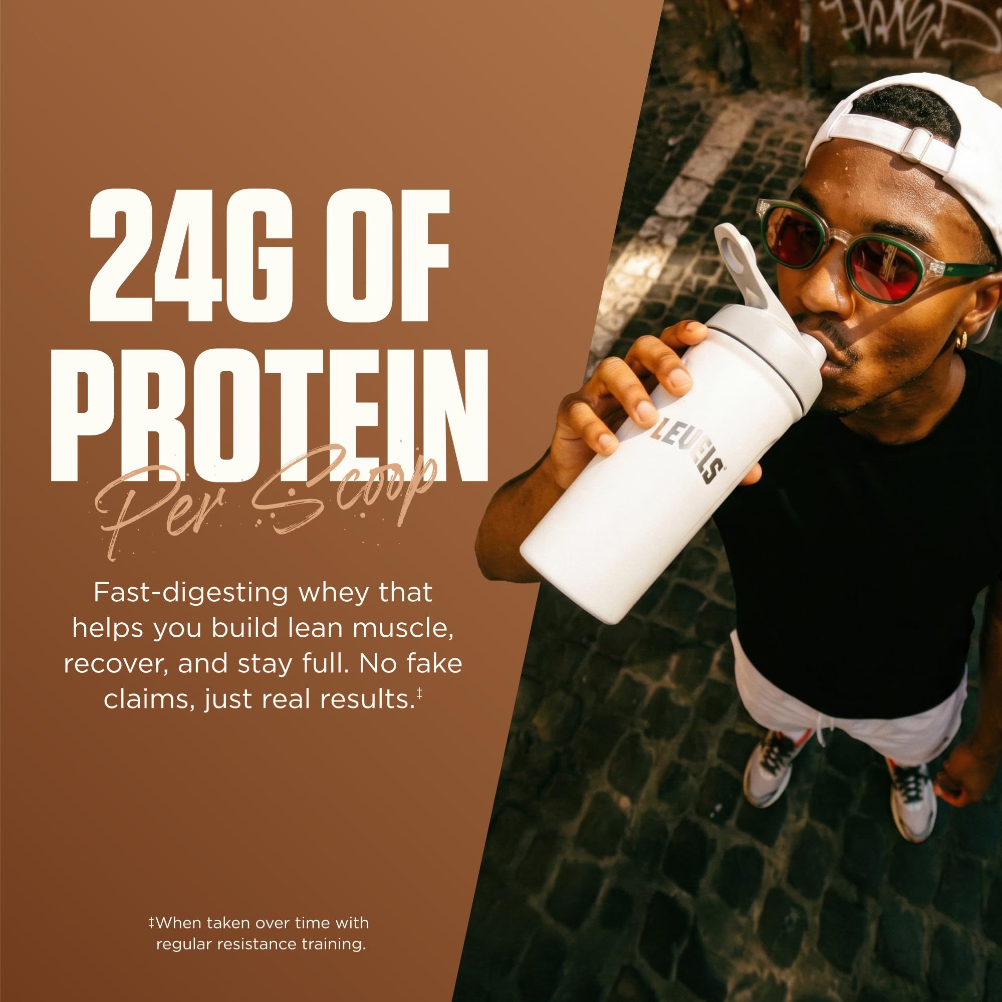 Levels Nutrition cucharada sobre báscula precisión de porción