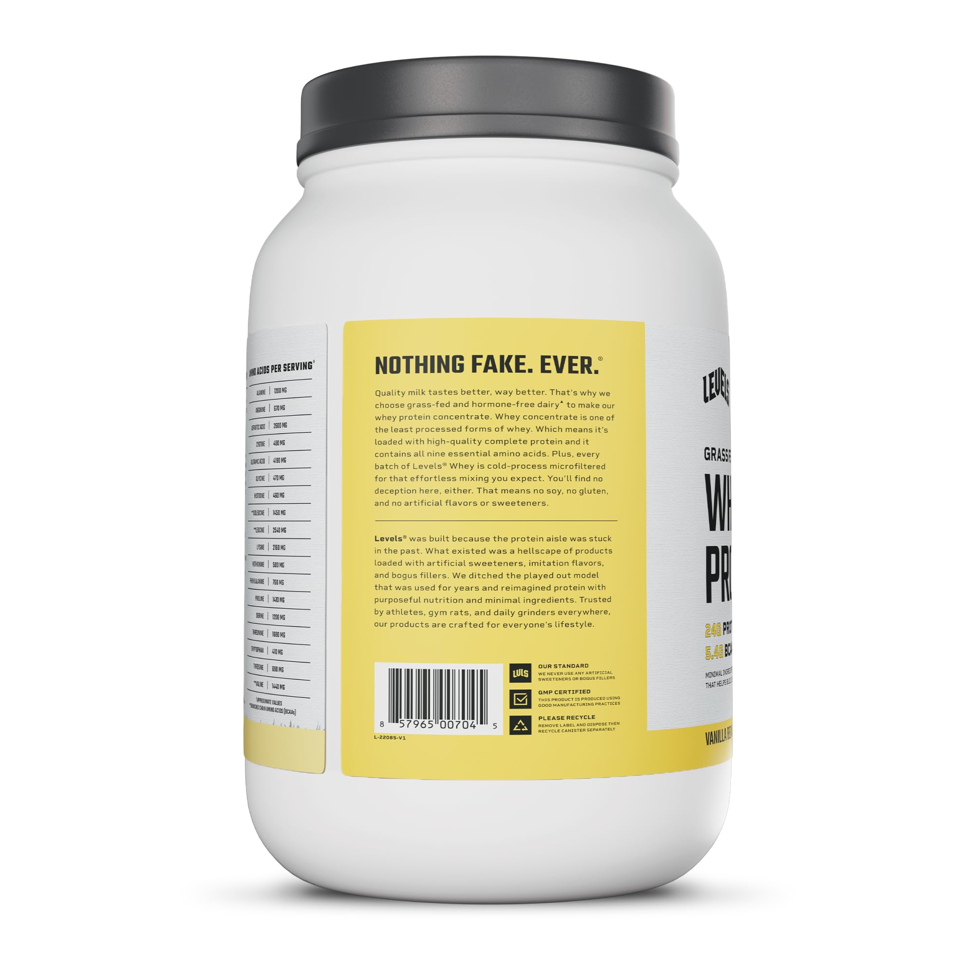 Levels Nutrition persona en gimnasio usando batido como recuperación práctica
