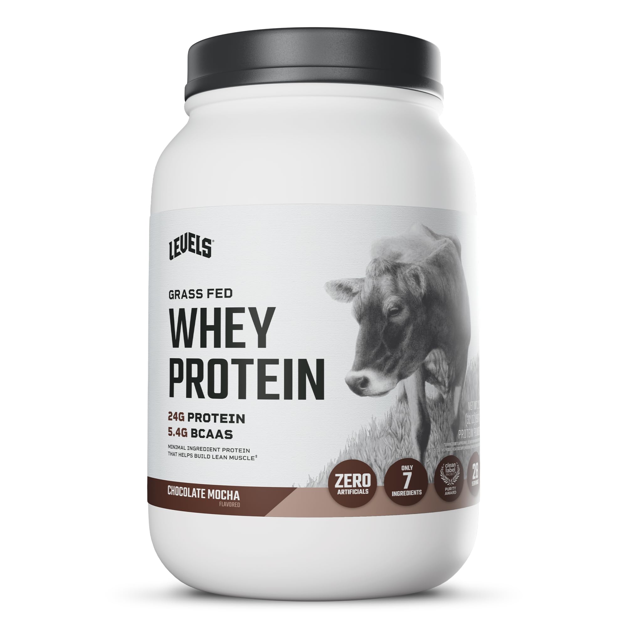 Levels Whey frente del producto mostrando envase y etiqueta, confirma calidad