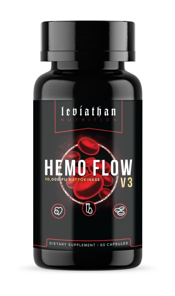 Leviathan Nutrition Hemo Flow vista frontal y etiqueta clara para identificar ingredientes