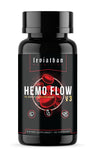 Leviathan Nutrition Hemo Flow vista frontal y etiqueta clara para identificar ingredientes