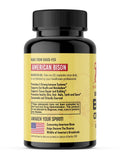 LGS Supplements paisaje con bisontes pastando, origen grass-fed y natural