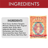 Li Chung Shing Tong Po Chai Pills textura del líquido herbal, aspecto natural