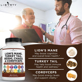 Liberty Lifestyle etiqueta con información nutricional y conteo de cápsulas