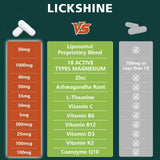 lickshine cápsula en mano para comparar tamaño y dosis por porción
