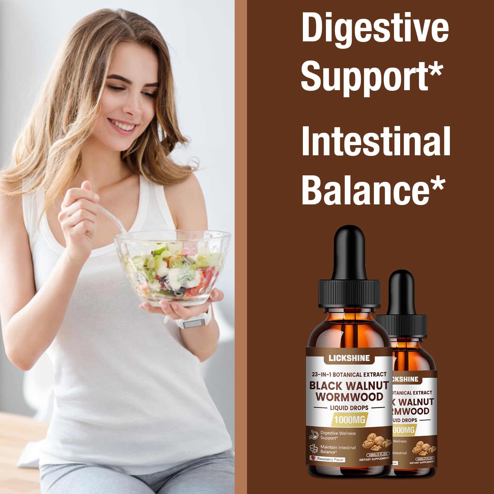 lickshine producto en cocina junto a frutas para estilo de vida saludable