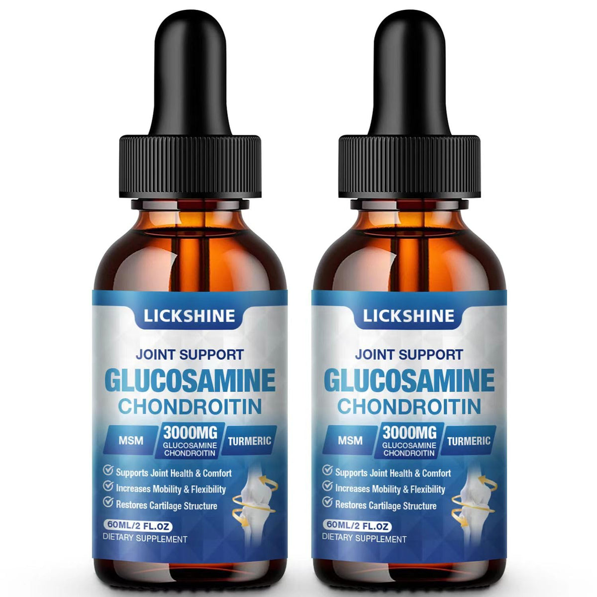 Lickshine frente del pack doble mostrando las dos botellas y beneficio de suministro continuo