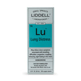 Liddell persona aplicando el spray debajo de la lengua para alivio rápido