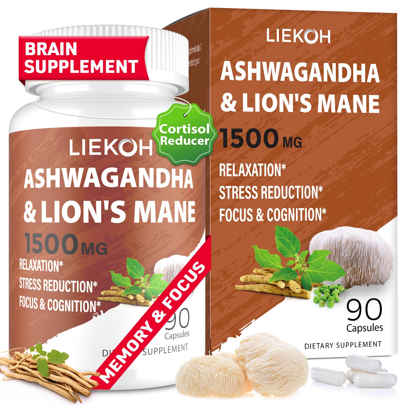 Liekoh frasco frontal mostrando 90 cápsulas y beneficios claros