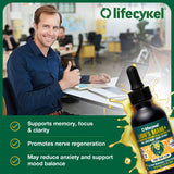 Life Cykel etiqueta con lista de ingredientes orgánicos y pureza