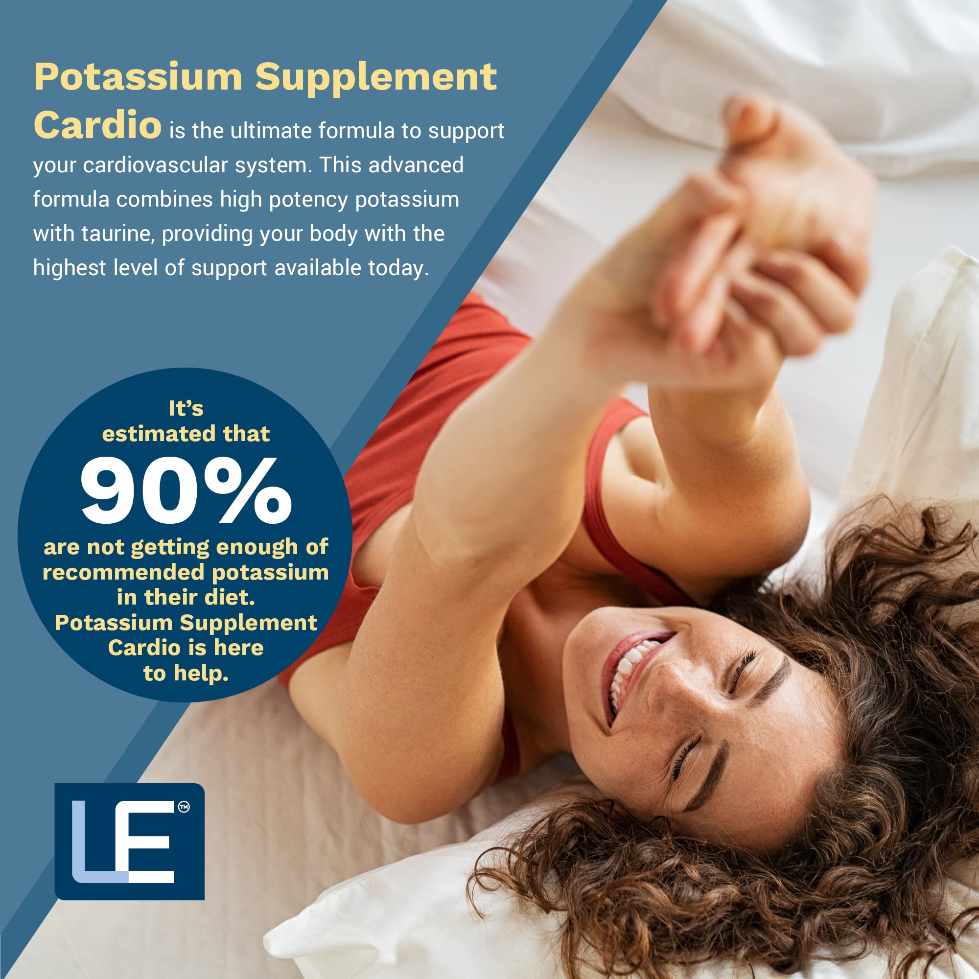 Life Enhancement cápsulas en mano para mostrar tamaño y facilidad