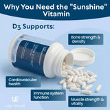 Life Enhancement etiqueta nutricional con D3 2000 IU y K2 MK‑7 clara