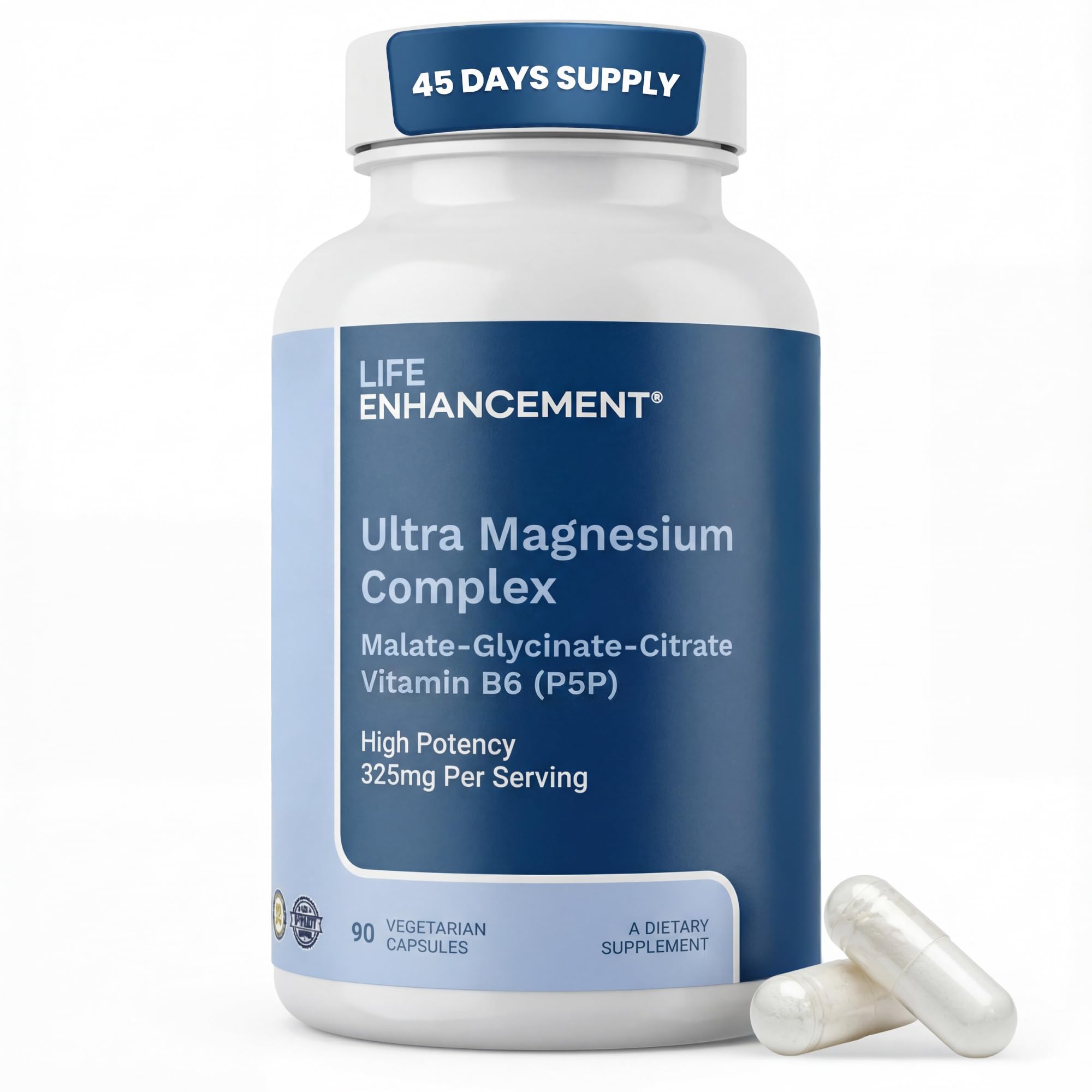 Life Enhancement vista frontal del envase que muestra marca y beneficios claros