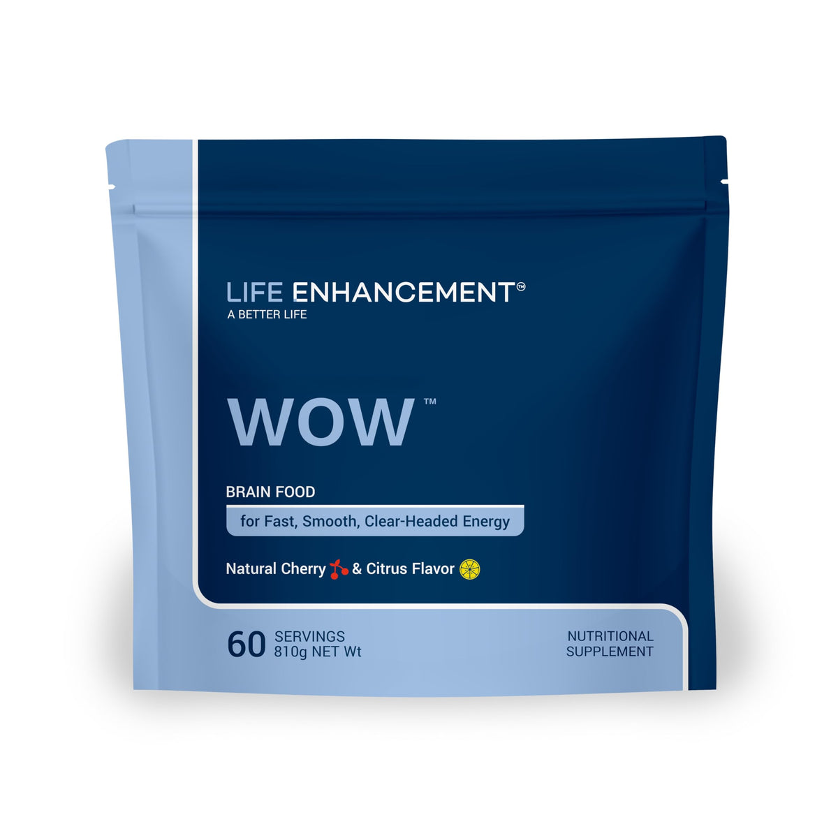 Life Enhancement envase frontal del producto con etiqueta clara y beneficios visibles