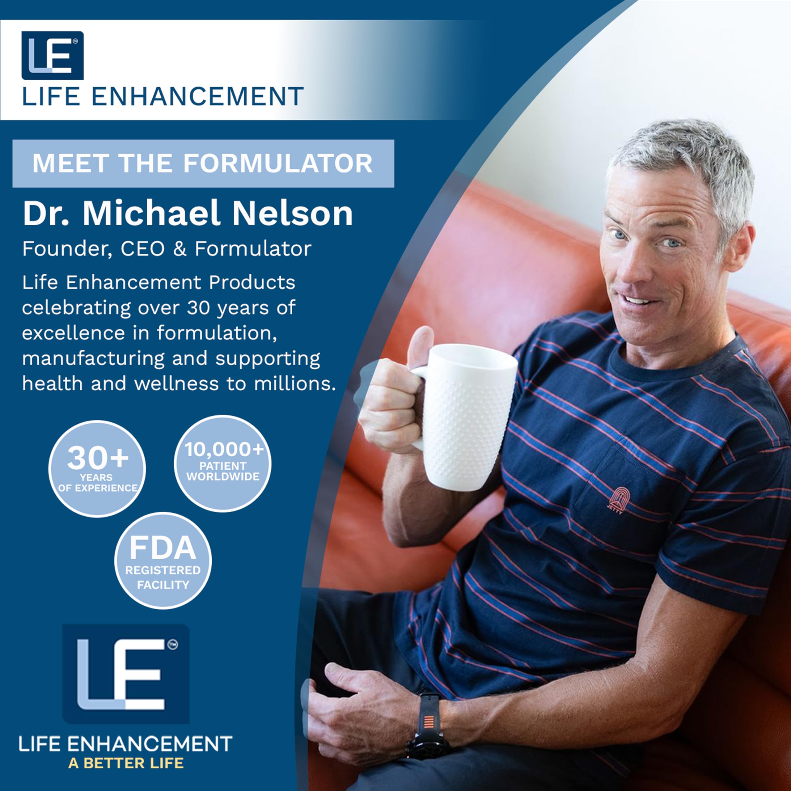 Life Enhancement vaso preparado con bebida cereza-cítricos lista para consumir
