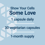 Life Extension frasco abierto con 30 cápsulas Autophagy Renew mostrando cantidad mensual