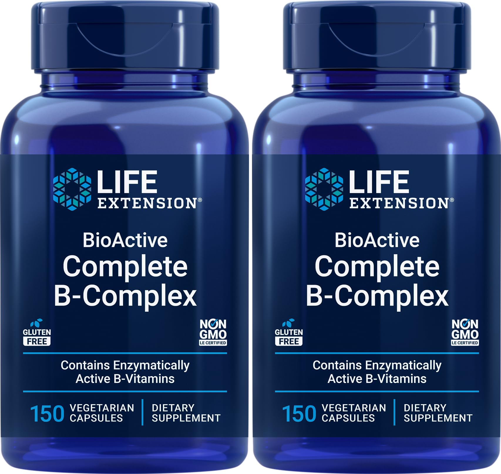 Life Extension botella frontal pack de 2 con 300 cápsulas y cobertura de 150 días