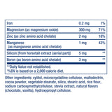 Life Extension etiqueta de ingredientes mostrando minerales incluidos