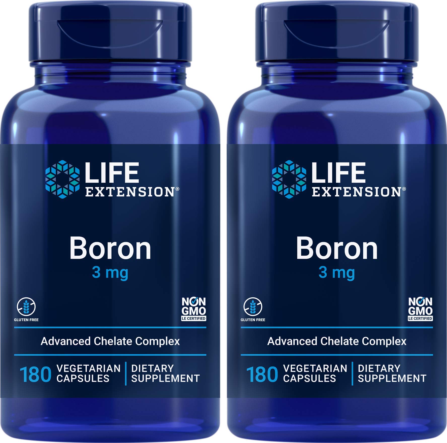 Life Extension frasco frontal del pack de boro con beneficio de suministro prolongado