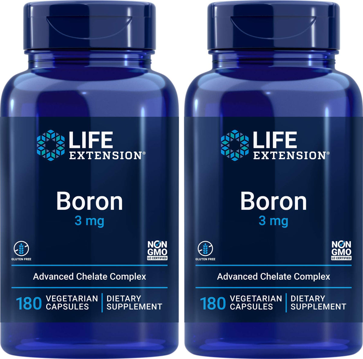 Life Extension frasco frontal del pack de boro con beneficio de suministro prolongado
