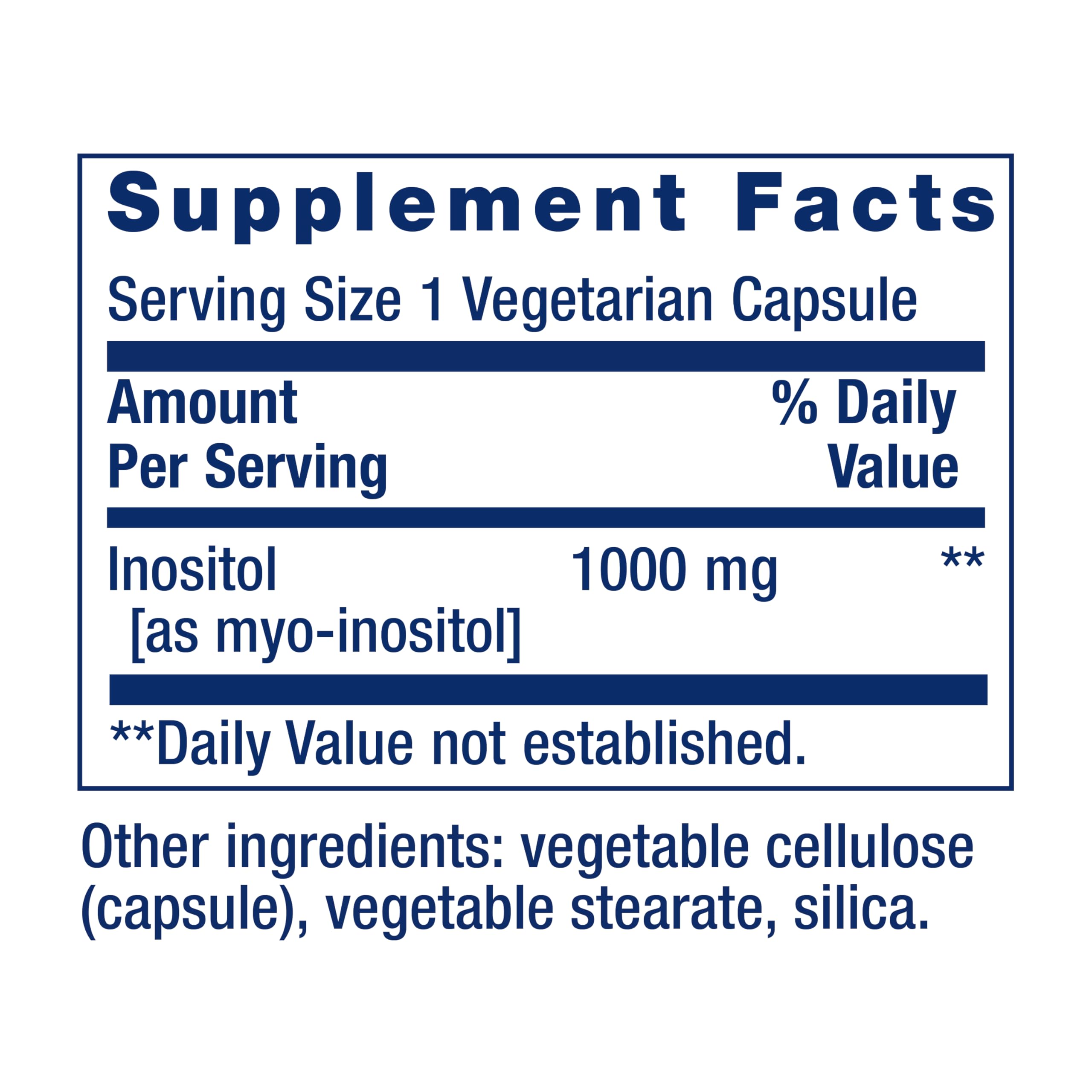 Life Extension caja con información nutricional visible y beneficios del myo-inositol