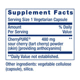 Life Extension etiqueta con CherryPURE® y detalles de antocianinas para confianza