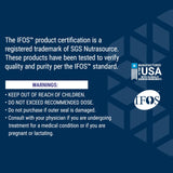 Life Extension documento de certificado de análisis que garantiza calidad
