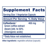 Life Extension CoffeeGenic® polvo del extracto de café verde destacando su pureza