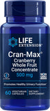 Life Extension envase Cran-Max al frente mostrando la marca y beneficio antioxidante