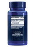 Life Extension primer plano de la etiqueta con ingredientes y pureza