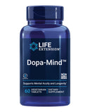 Life Extension frasco Dopa-Mind frente, presentación clara y confianza