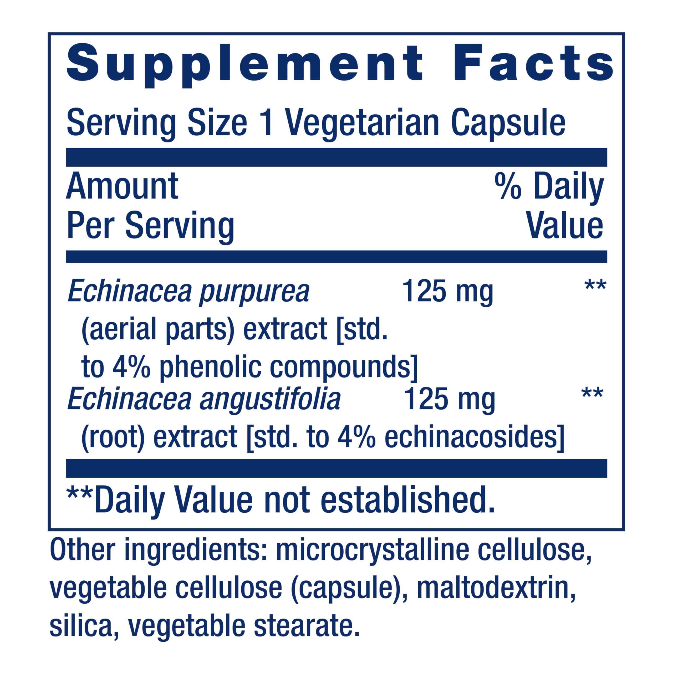 Life Extension etiqueta con lista de ingredientes y certificados de calidad