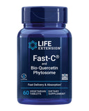 Life Extension envase frontal de Fast-C® y Bio-Quercetin® mostrando presentación
