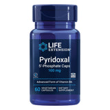 Life Extension envase frontal de Pyridoxal 5'-Phosphate mostrando dosis clara y beneficio