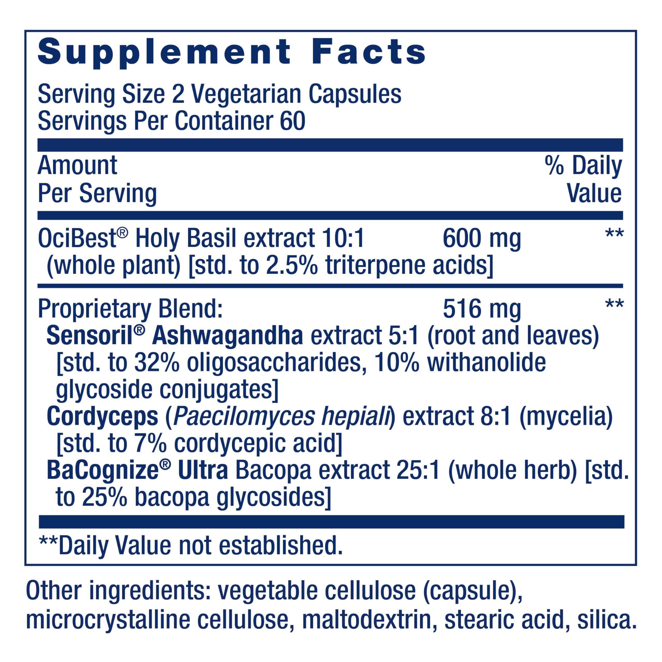 Life Extension etiqueta detalle con lista de ingredientes clave
