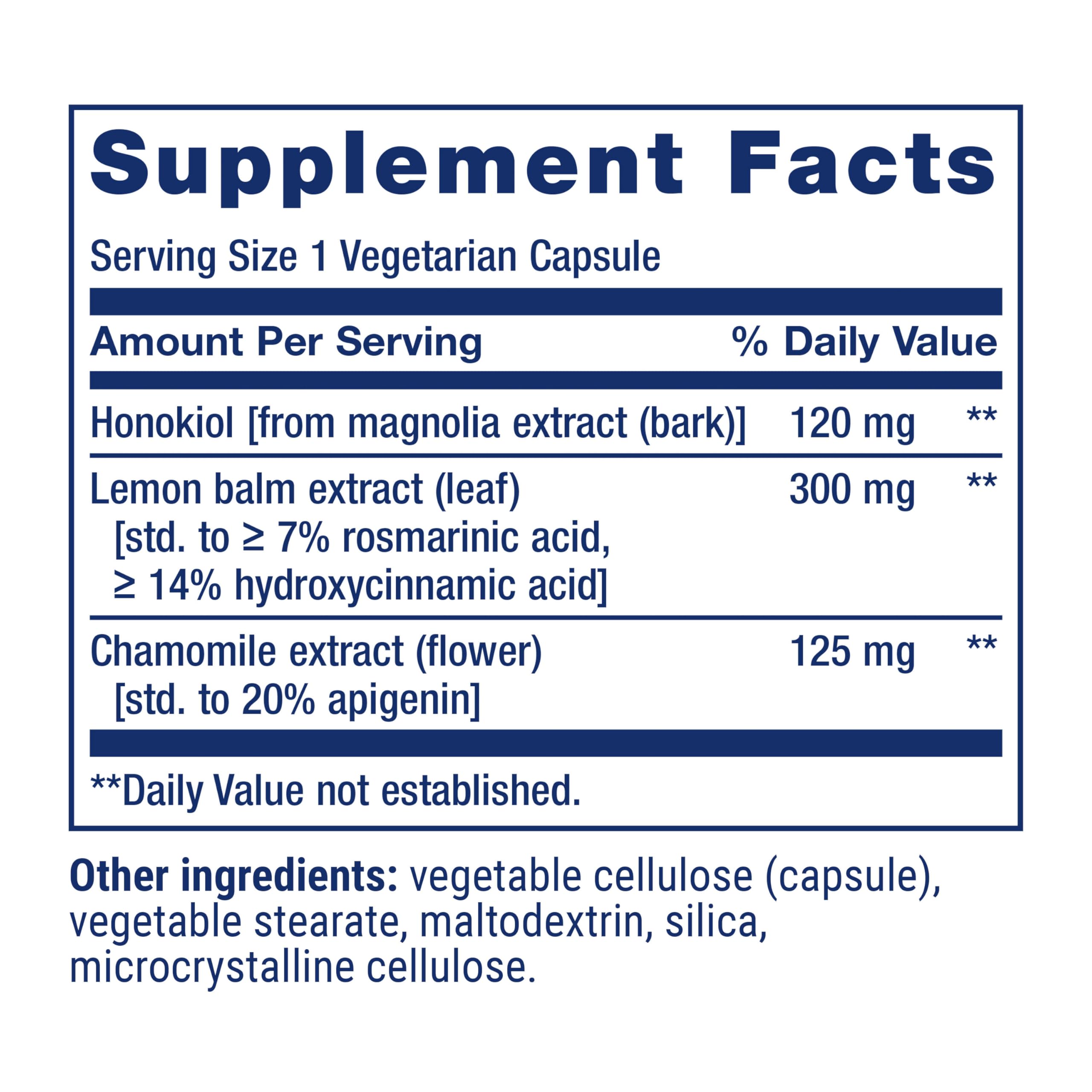 Life Extension etiqueta legible con lista de ingredientes y dosificación