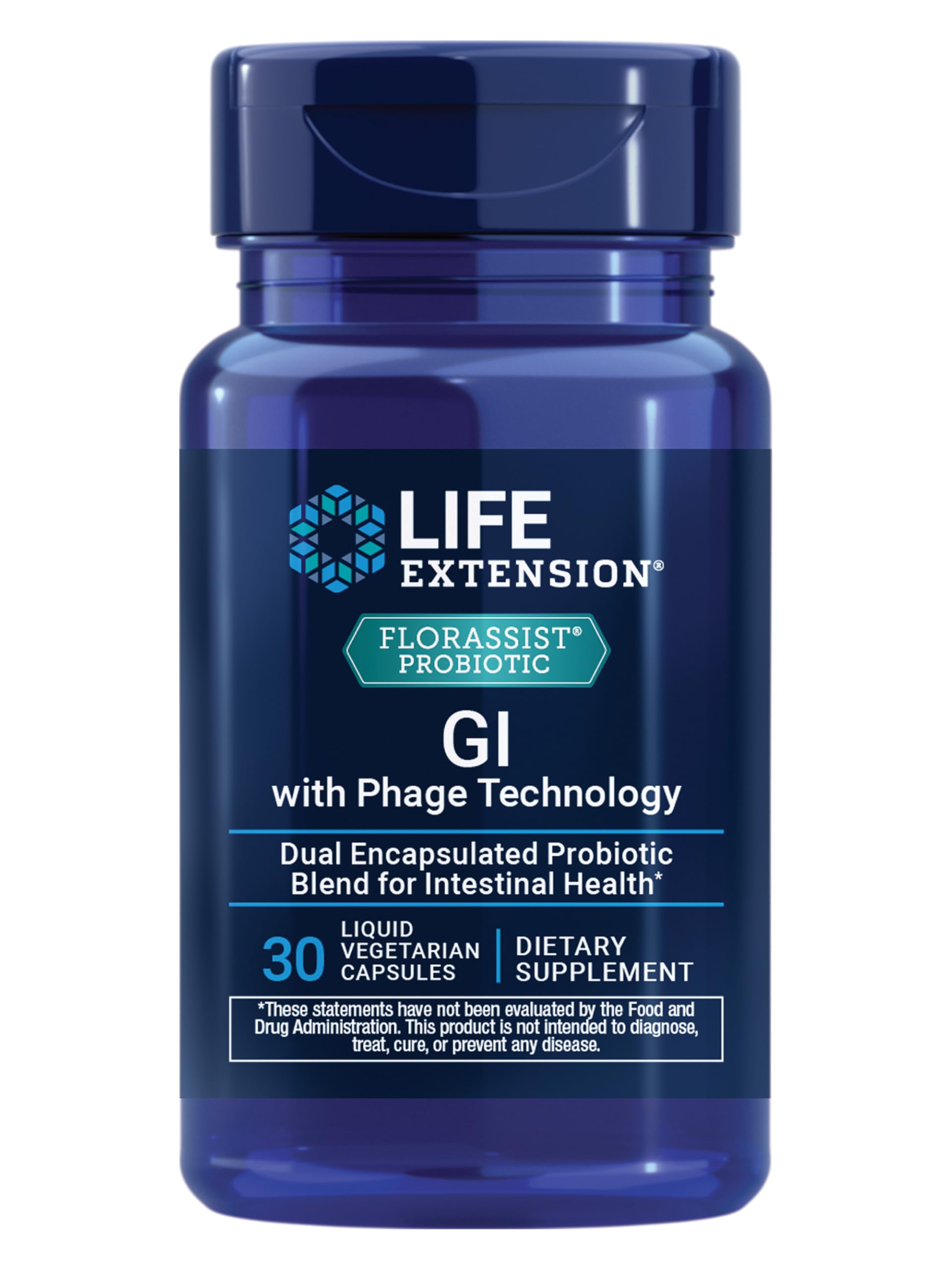 Life Extension frasco FLORASSIST frente muestra marca y beneficio digestivo