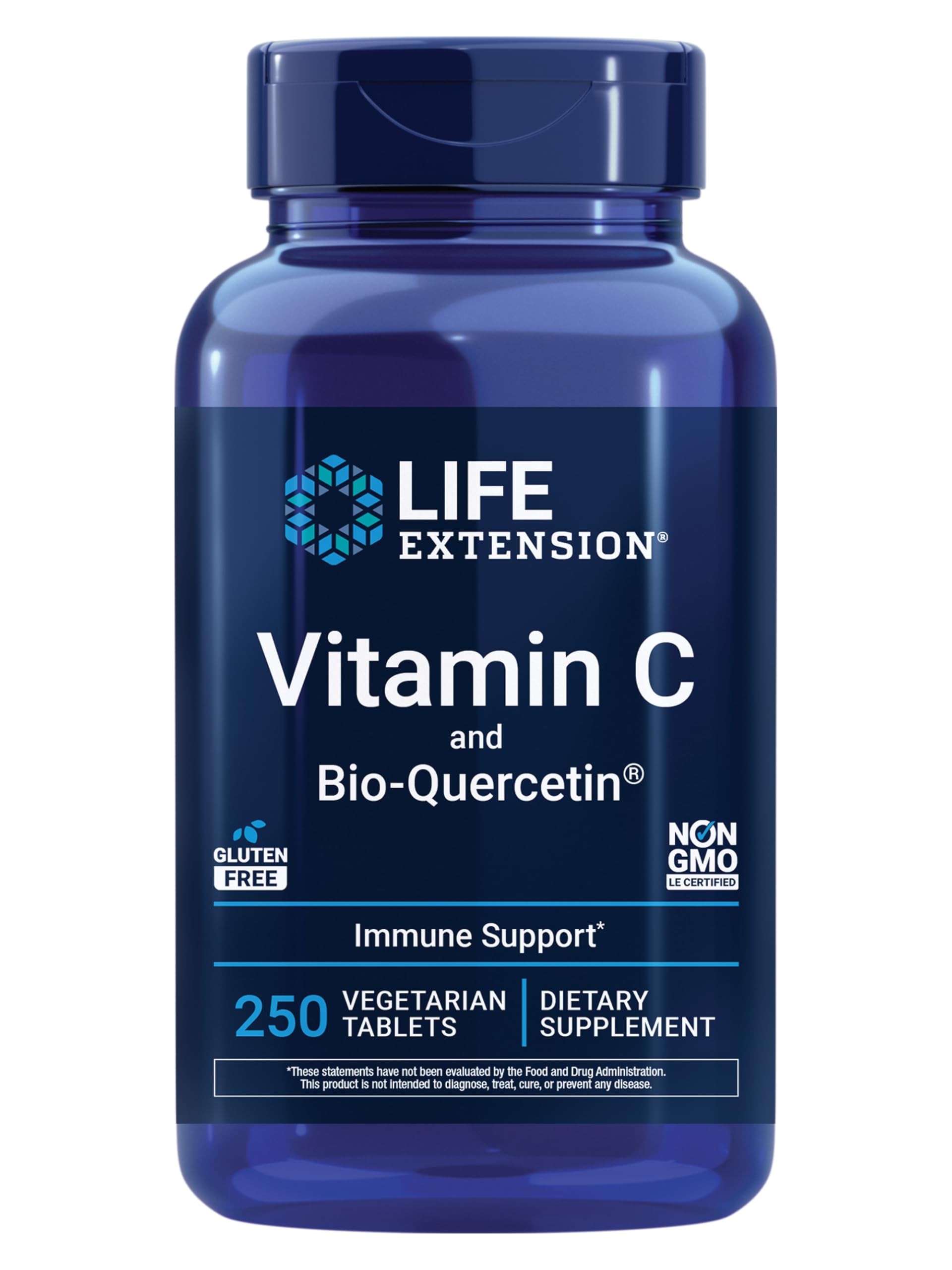 Life Extension frasco delante mostrando cantidad y formato, ideal para suministro prolongado