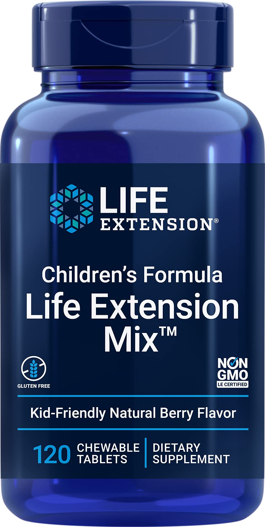 Life Extension frasco delantero mostrando etiqueta y beneficios visibles