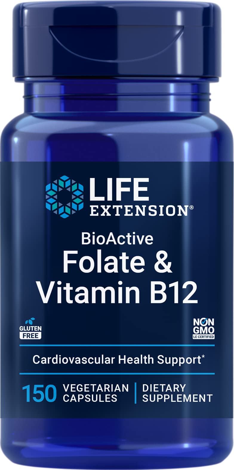 Life Extension frasco frontal mostrando etiqueta clara y beneficios