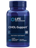 Life Extension frasco frontal CHOL-Support mostrando presentación y beneficio