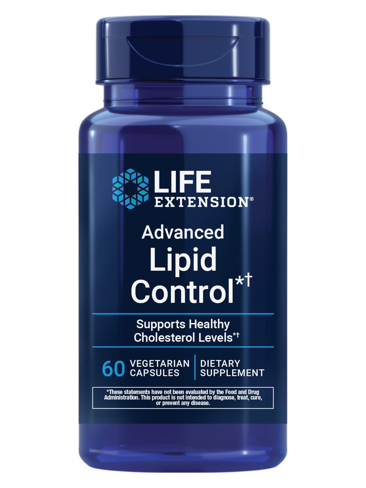 Life Extension frasco frontal mostrando 60 cápsulas y beneficio soporte cardiovascular