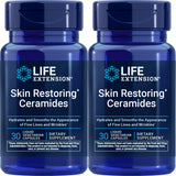 Life Extension frasco frontal con cápsulas vegetales, muestra embalaje y dosis