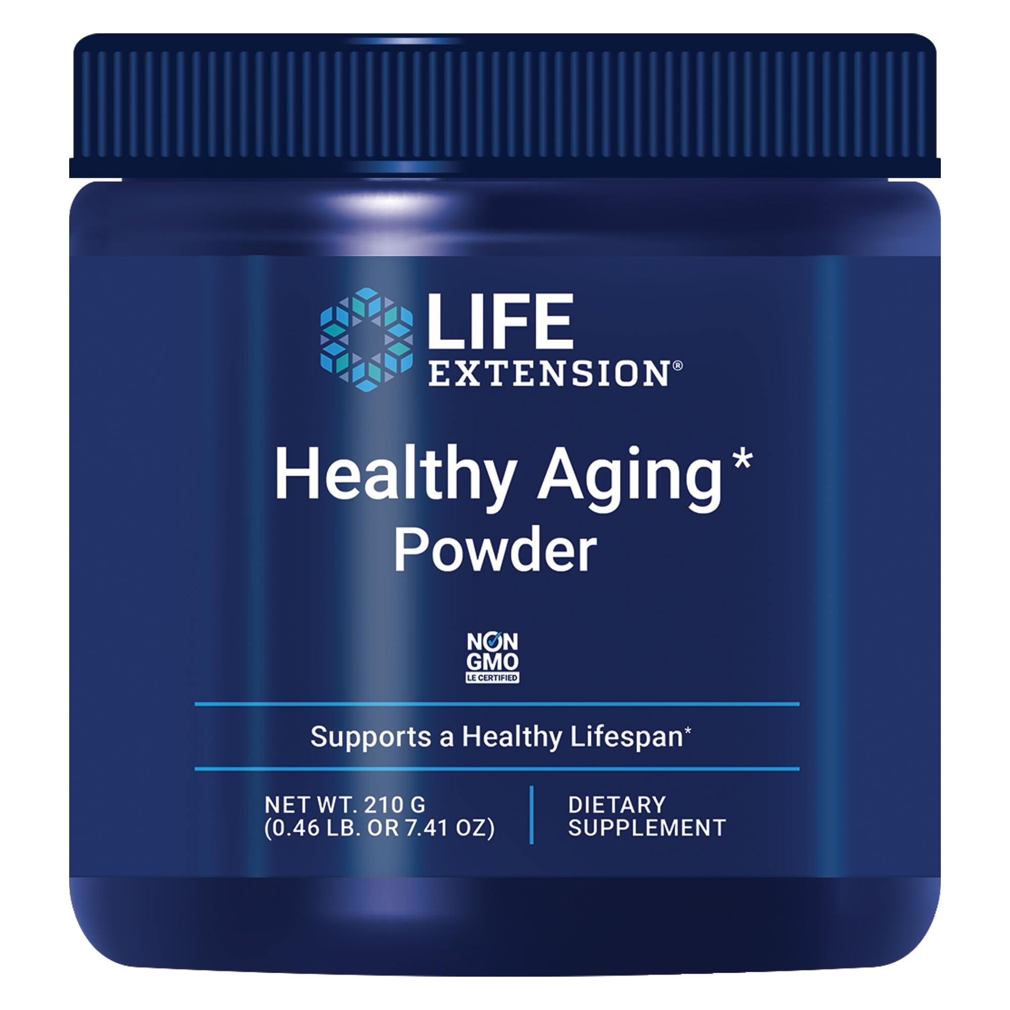 Life Extension frente del envase mostrando presentación y 30 servicios como beneficio