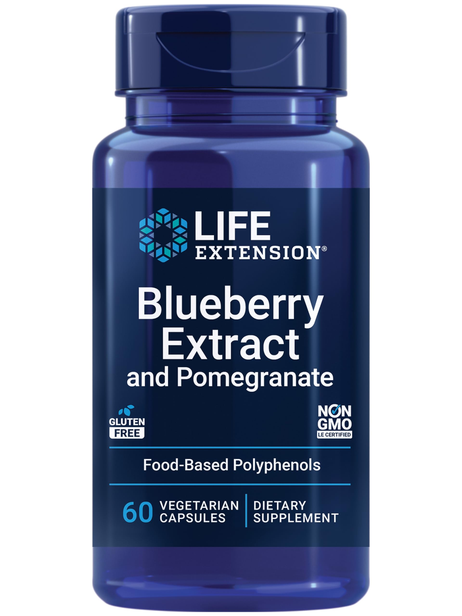 Life Extension frontal del envase mostrando la marca y beneficios antioxidantes