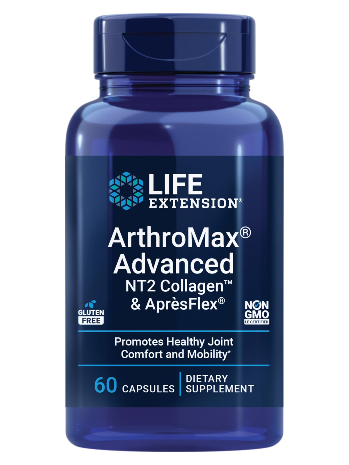Life Extension frasco frontal mostrando etiqueta y beneficios visibles
