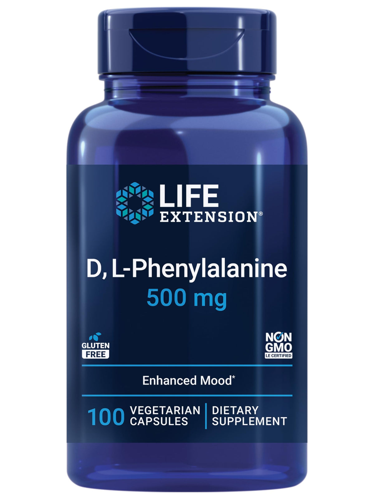 Life Extension frontal del empaque mostrando marca y beneficio para neurotransmisores